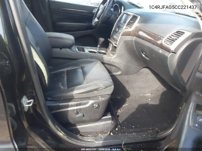 2012 JEEP GRAND CHEROKEE VIN 1C4RJFAG5CC221437 — фото 5