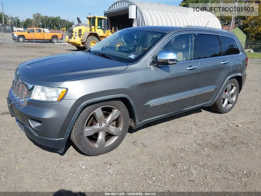 2012 JEEP GRAND CHEROKEE VIN 1C4RJFCT8CC101903 — фото 2