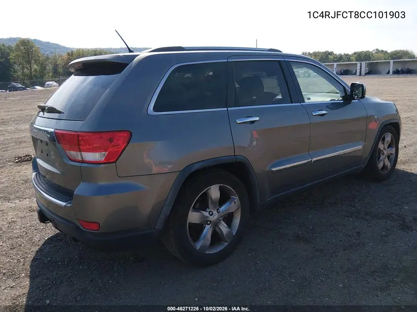 2012 JEEP GRAND CHEROKEE VIN 1C4RJFCT8CC101903 — фото 4
