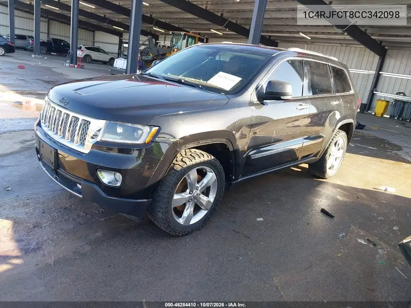 2012 JEEP GRAND CHEROKEE VIN 1C4RJFCT8CC342098 — фото 2