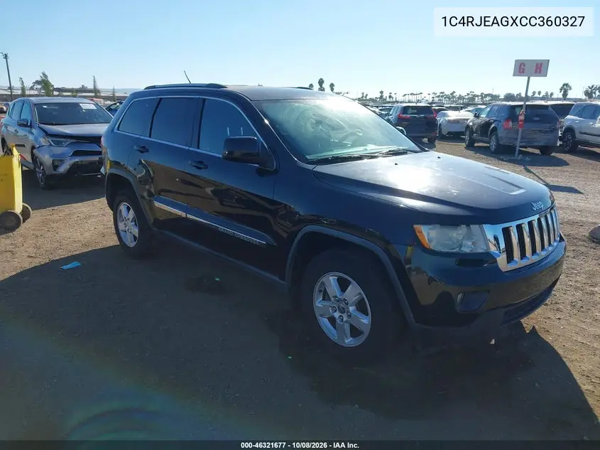 JEEP GRAND CHEROKEE 2012, VIN 1C4RJEAGXCC360327