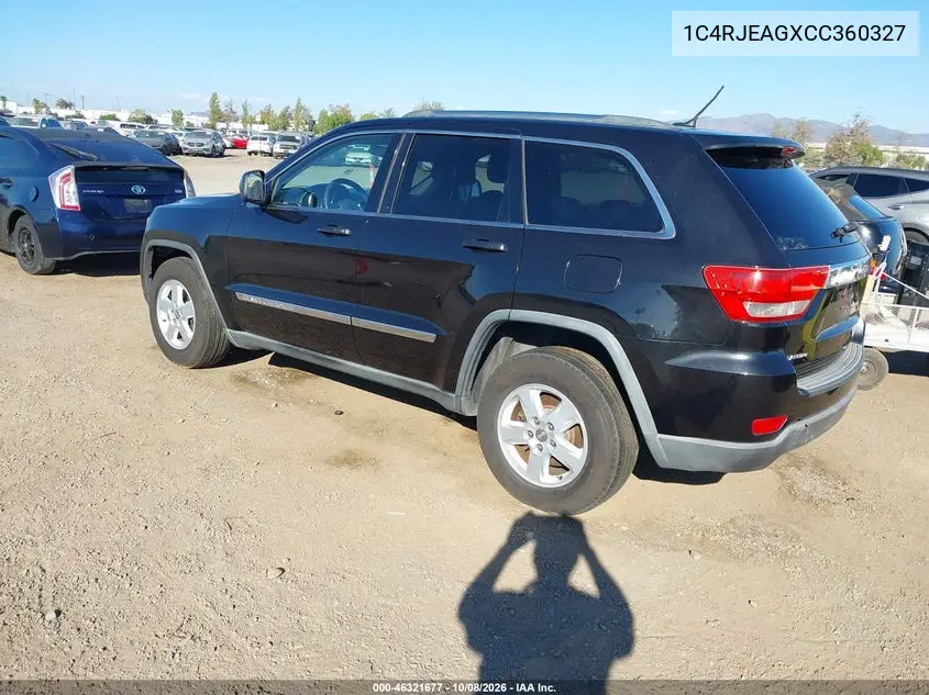 2012 JEEP GRAND CHEROKEE VIN 1C4RJEAGXCC360327 — фото 3