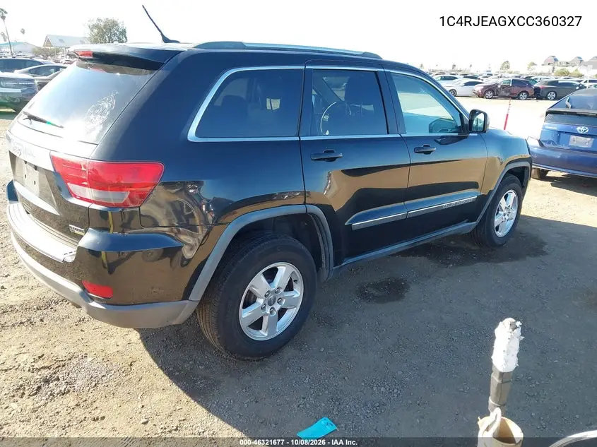 2012 JEEP GRAND CHEROKEE VIN 1C4RJEAGXCC360327 — фото 4