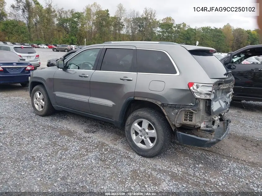 2012 JEEP GRAND CHEROKEE VIN 1C4RJFAG9CC250102 — фото 3