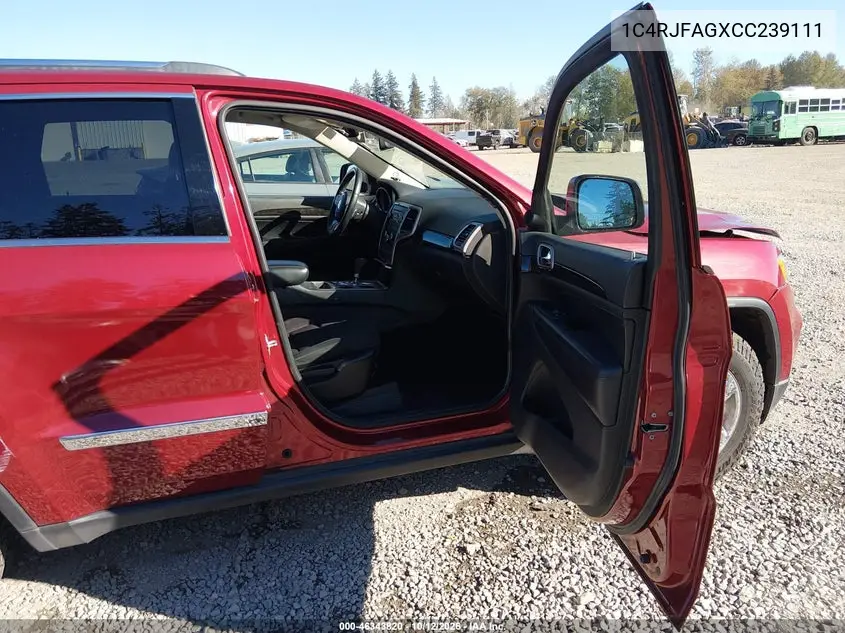 2012 JEEP GRAND CHEROKEE VIN 1C4RJFAGXCC239111 — фото 5