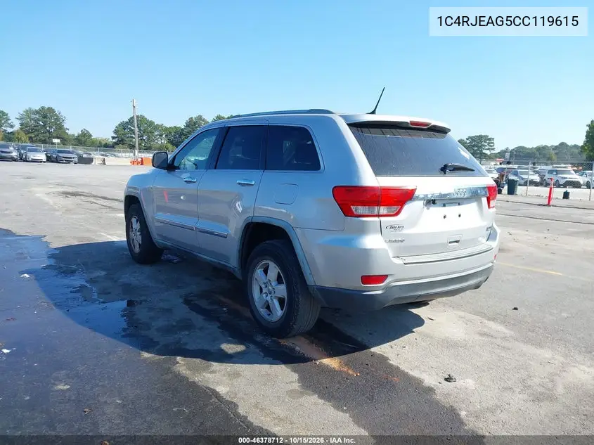 2012 JEEP GRAND CHEROKEE VIN 1C4RJEAG5CC119615 — фото 3