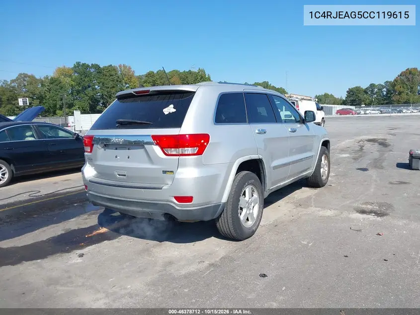 2012 JEEP GRAND CHEROKEE VIN 1C4RJEAG5CC119615 — фото 4