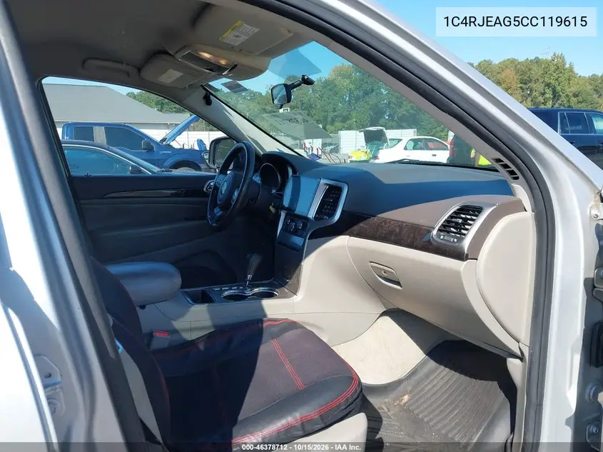 2012 JEEP GRAND CHEROKEE VIN 1C4RJEAG5CC119615 — фото 5