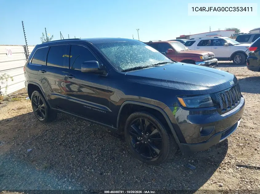 JEEP GRAND CHEROKEE 2012, VIN 1C4RJFAG0CC353411