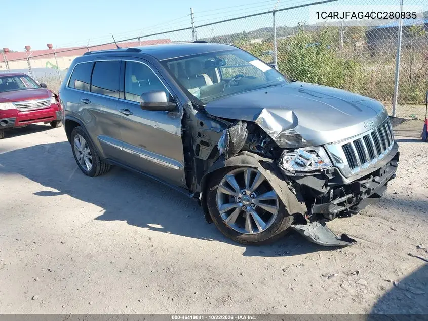 JEEP GRAND CHEROKEE 2012, VIN 1C4RJFAG4CC280835