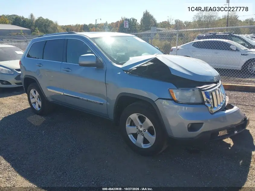 JEEP GRAND CHEROKEE 2012, VIN 1C4RJEAG3CC227778