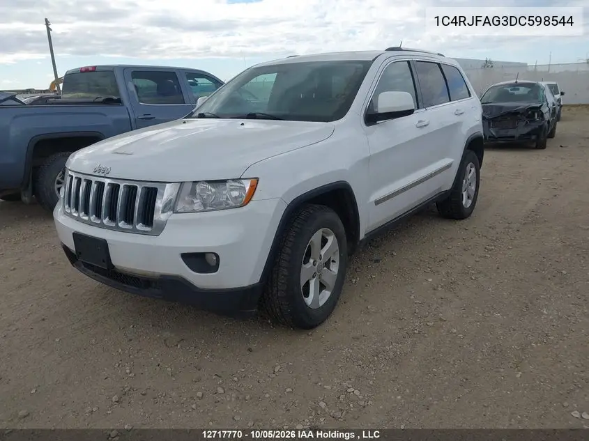 2013 JEEP GRAND CHEROKEE VIN 1C4RJFAG3DC598544 — фото 2