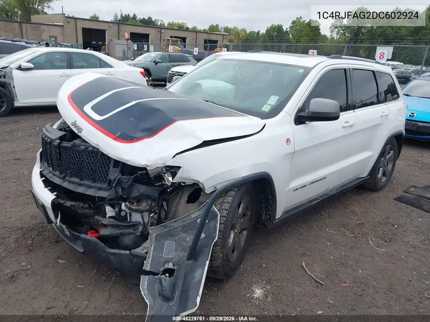 2013 JEEP GRAND CHEROKEE VIN 1C4RJFAG2DC602924 — фото 2