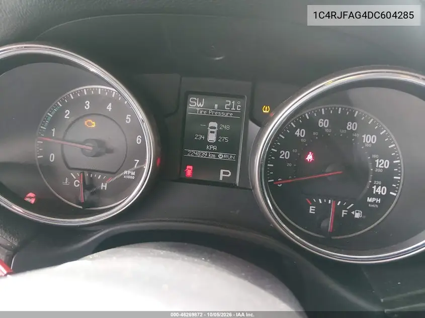 2013 JEEP GRAND CHEROKEE VIN 1C4RJFAG4DC604285 — фото 7