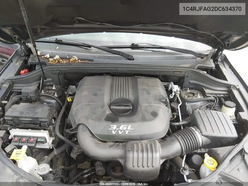 2013 JEEP GRAND CHEROKEE VIN 1C4RJFAG2DC634370 — фото 10