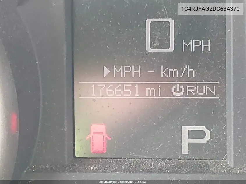 2013 JEEP GRAND CHEROKEE VIN 1C4RJFAG2DC634370 — фото 15