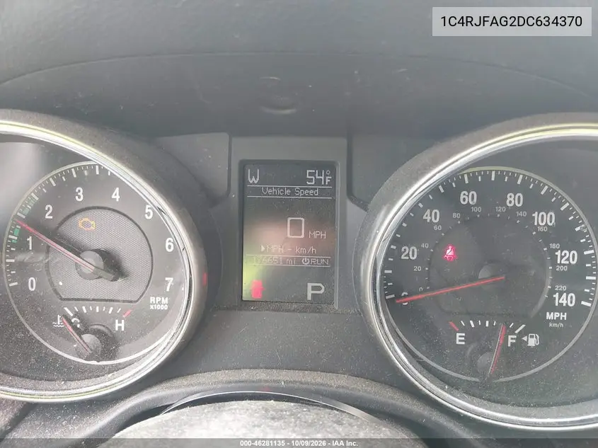 2013 JEEP GRAND CHEROKEE VIN 1C4RJFAG2DC634370 — фото 7