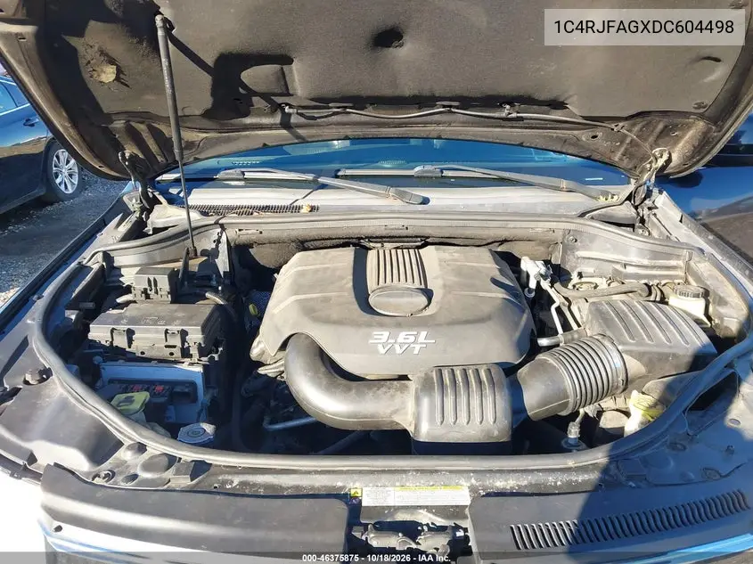 2013 JEEP GRAND CHEROKEE VIN 1C4RJFAGXDC604498 — фото 10