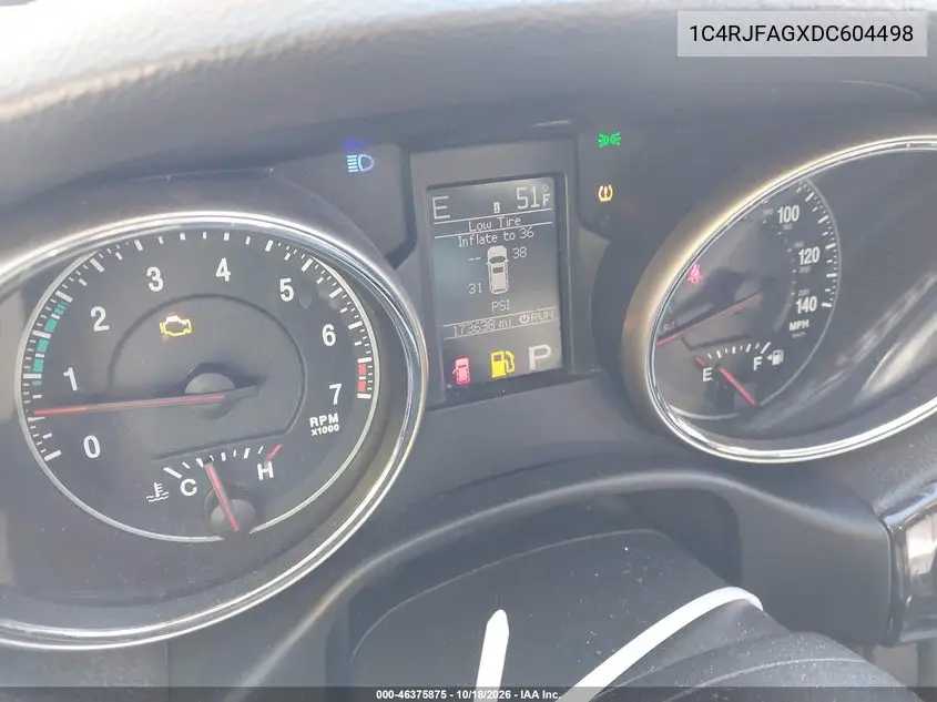 2013 JEEP GRAND CHEROKEE VIN 1C4RJFAGXDC604498 — фото 15