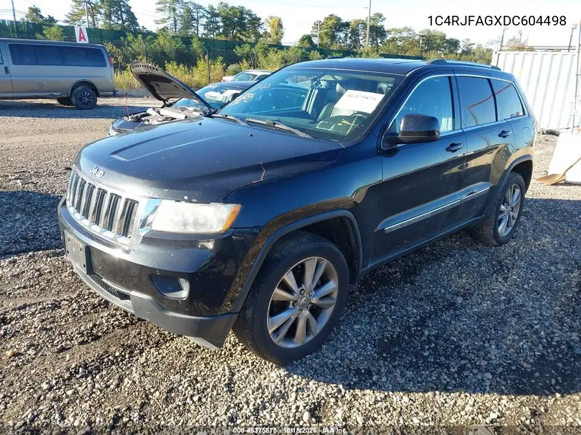 2013 JEEP GRAND CHEROKEE VIN 1C4RJFAGXDC604498 — фото 2