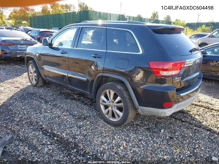 2013 JEEP GRAND CHEROKEE VIN 1C4RJFAGXDC604498 — фото 3