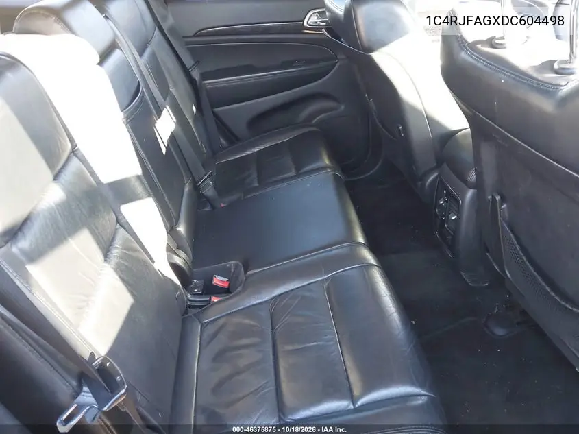 2013 JEEP GRAND CHEROKEE VIN 1C4RJFAGXDC604498 — фото 8