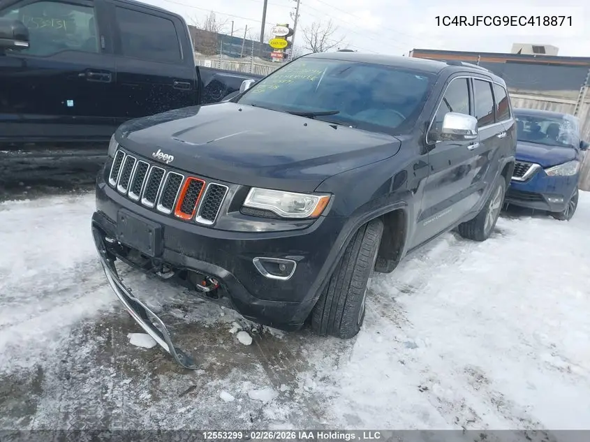 2014 JEEP GRAND CHEROKEE VIN 1C4RJFCG9EC418871 — фото 2