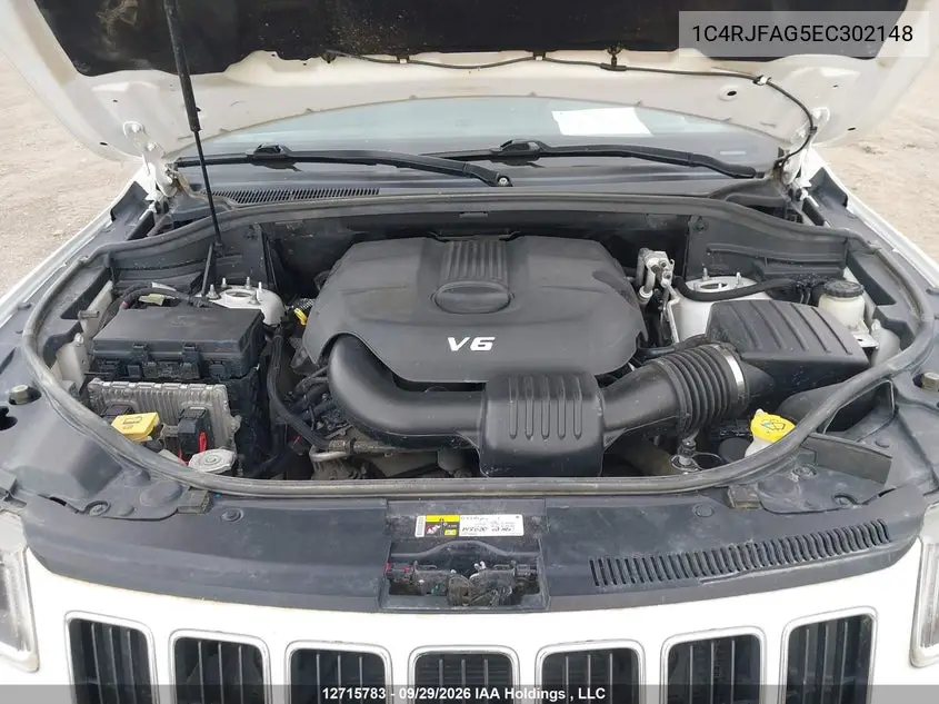 2014 JEEP GRAND CHEROKEE VIN 1C4RJFAG5EC302148 — фото 10