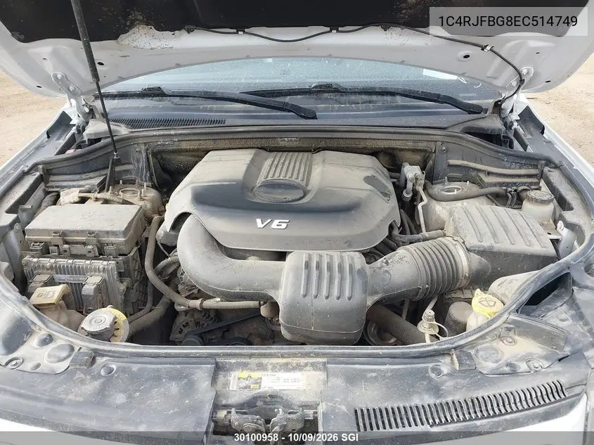 2014 JEEP GRAND CHEROKEE VIN 1C4RJFBG8EC514749 — фото 10