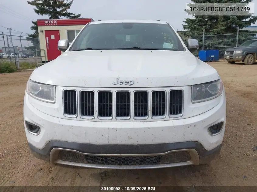 2014 JEEP GRAND CHEROKEE VIN 1C4RJFBG8EC514749 — фото 12