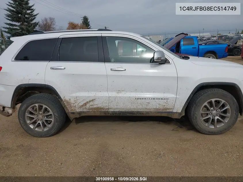 2014 JEEP GRAND CHEROKEE VIN 1C4RJFBG8EC514749 — фото 13