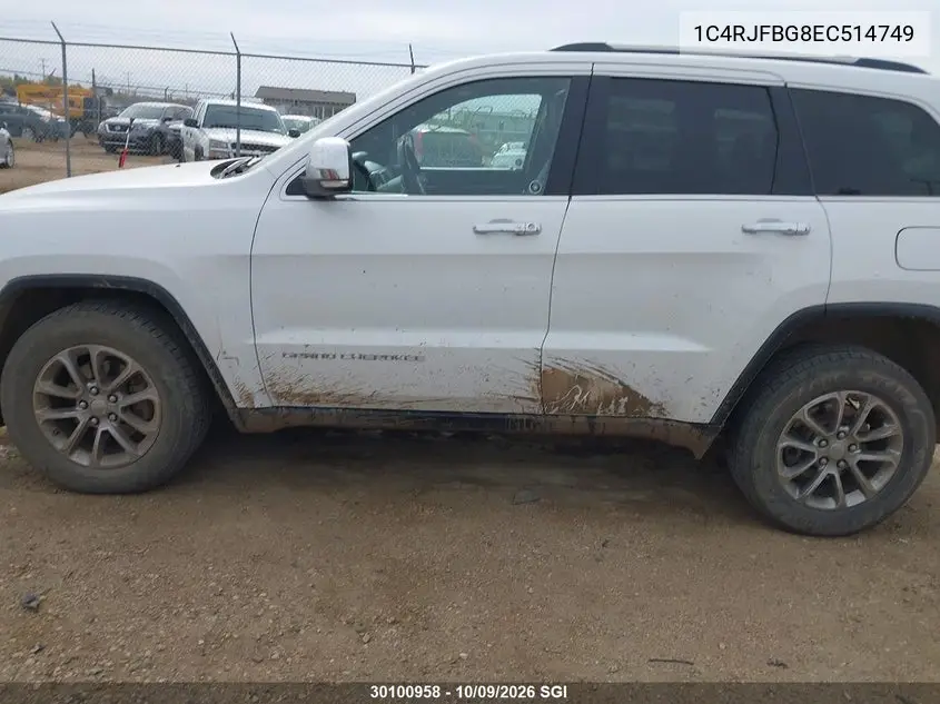 2014 JEEP GRAND CHEROKEE VIN 1C4RJFBG8EC514749 — фото 14