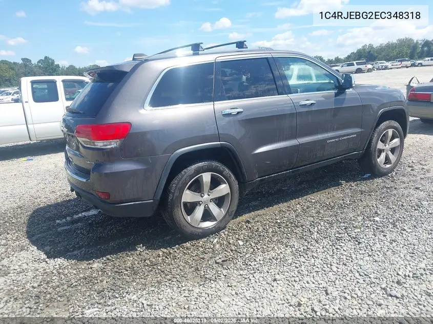 2014 JEEP GRAND CHEROKEE VIN 1C4RJEBG2EC348318 — фото 4