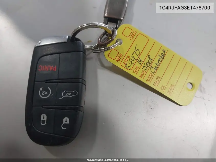 2014 JEEP GRAND CHEROKEE VIN 1C4RJFAG3EC478700 — фото 11