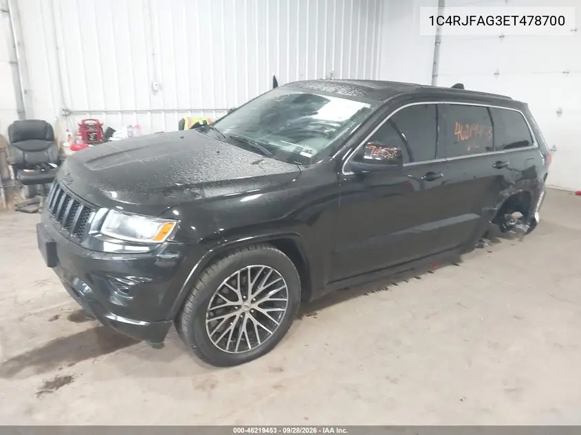 2014 JEEP GRAND CHEROKEE VIN 1C4RJFAG3EC478700 — фото 2