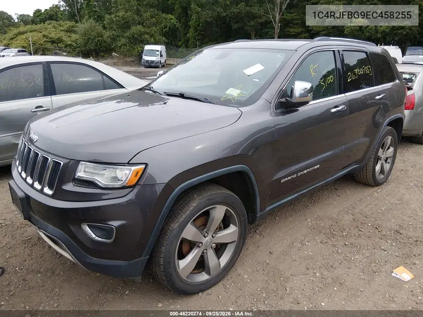 2014 JEEP GRAND CHEROKEE VIN 1C4RJFBG9EC458255 — фото 2