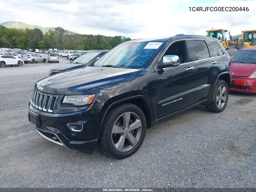 2014 JEEP GRAND CHEROKEE VIN 1C4RJFCG0EC200446 — фото 2