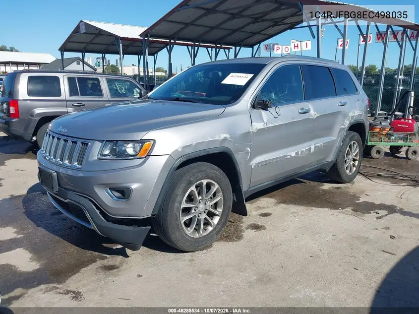 2014 JEEP GRAND CHEROKEE VIN 1C4RJFBG8EC498035 — фото 2