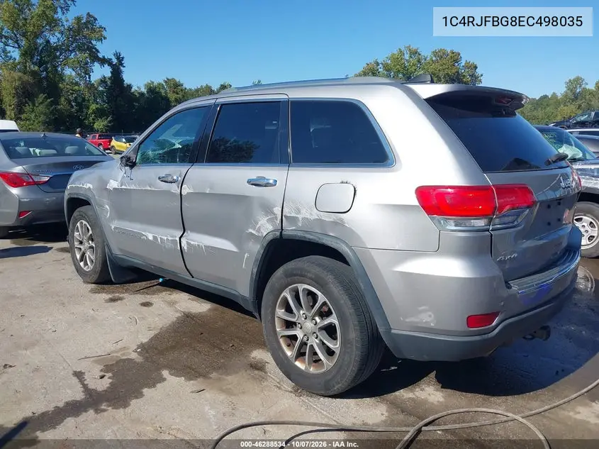 2014 JEEP GRAND CHEROKEE VIN 1C4RJFBG8EC498035 — фото 3