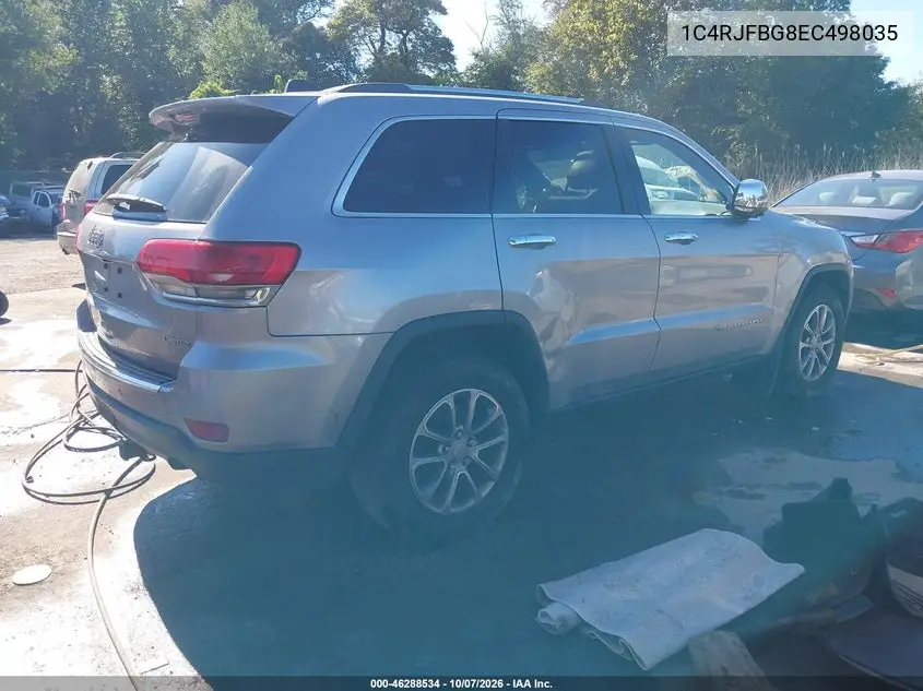 2014 JEEP GRAND CHEROKEE VIN 1C4RJFBG8EC498035 — фото 4
