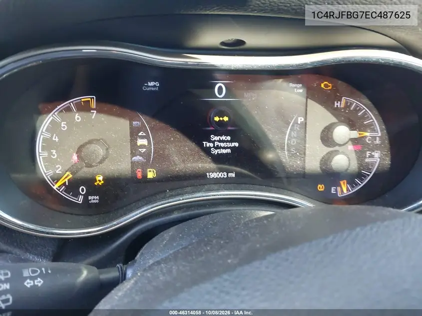 2014 JEEP GRAND CHEROKEE VIN 1C4RJFBG7EC487625 — фото 15