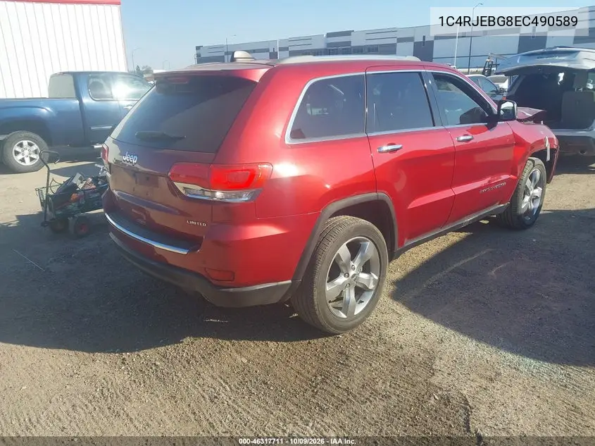2014 JEEP GRAND CHEROKEE VIN 1C4RJEBG8EC490589 — фото 4