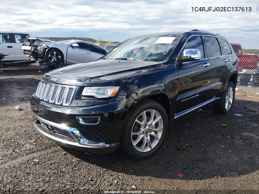 2014 JEEP GRAND CHEROKEE VIN 1C4RJFJG2EC137613 — фото 2