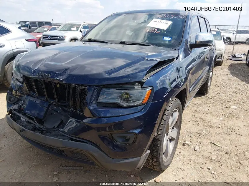 2014 JEEP GRAND CHEROKEE VIN 1C4RJFBG7EC201403 — фото 2