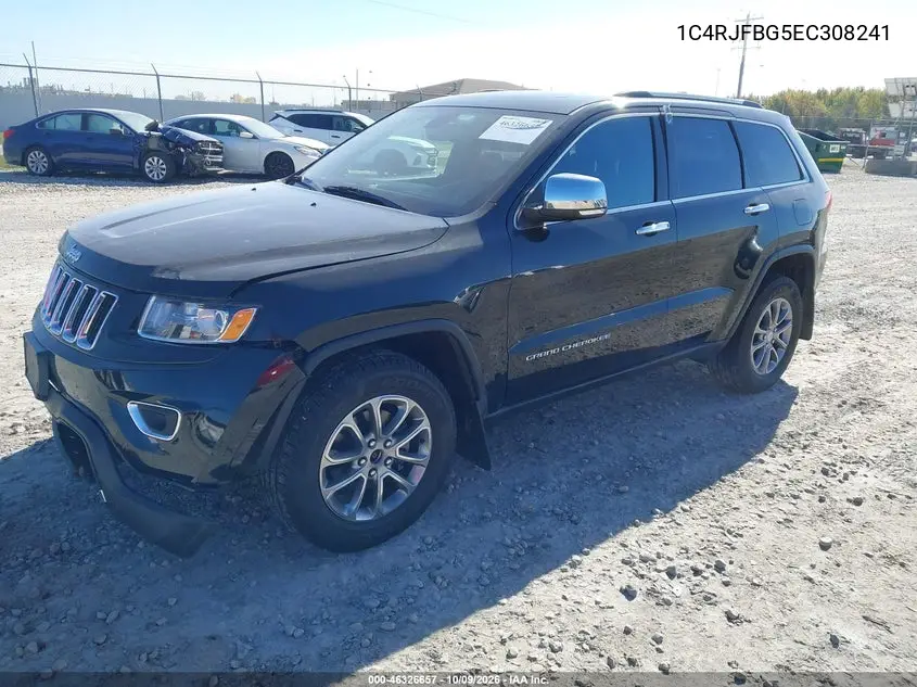 2014 JEEP GRAND CHEROKEE VIN 1C4RJFBG5EC308241 — фото 2