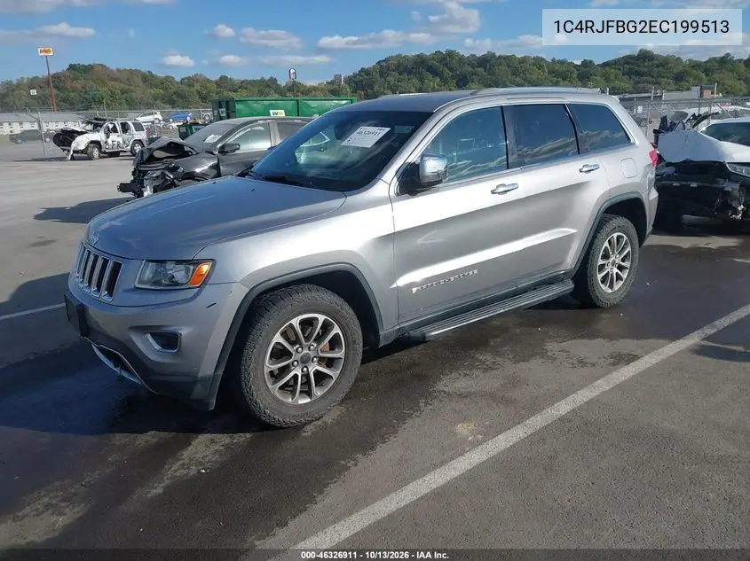2014 JEEP GRAND CHEROKEE VIN 1C4RJFBG2EC199513 — фото 2