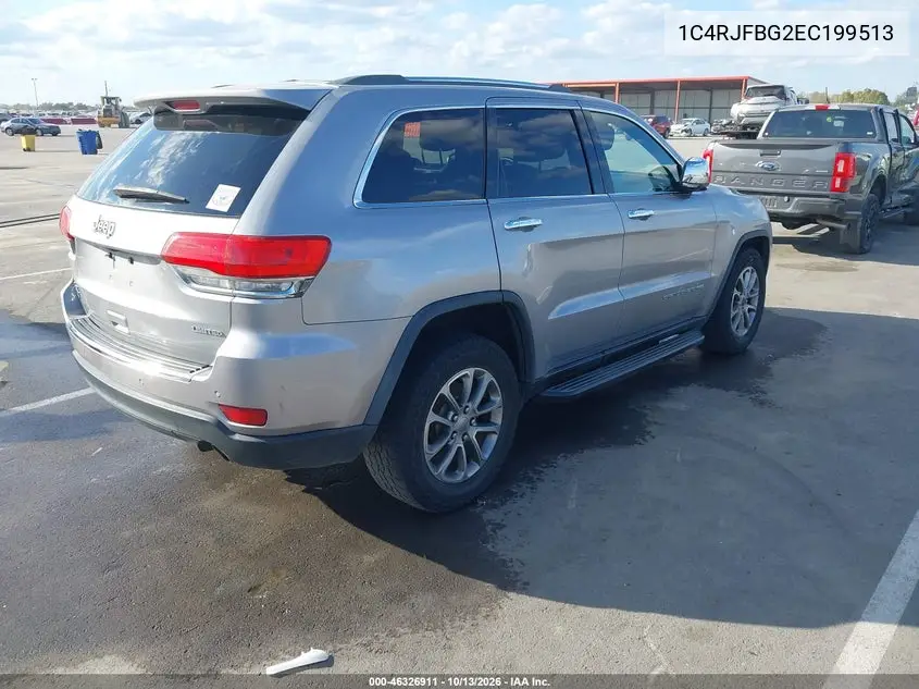2014 JEEP GRAND CHEROKEE VIN 1C4RJFBG2EC199513 — фото 4
