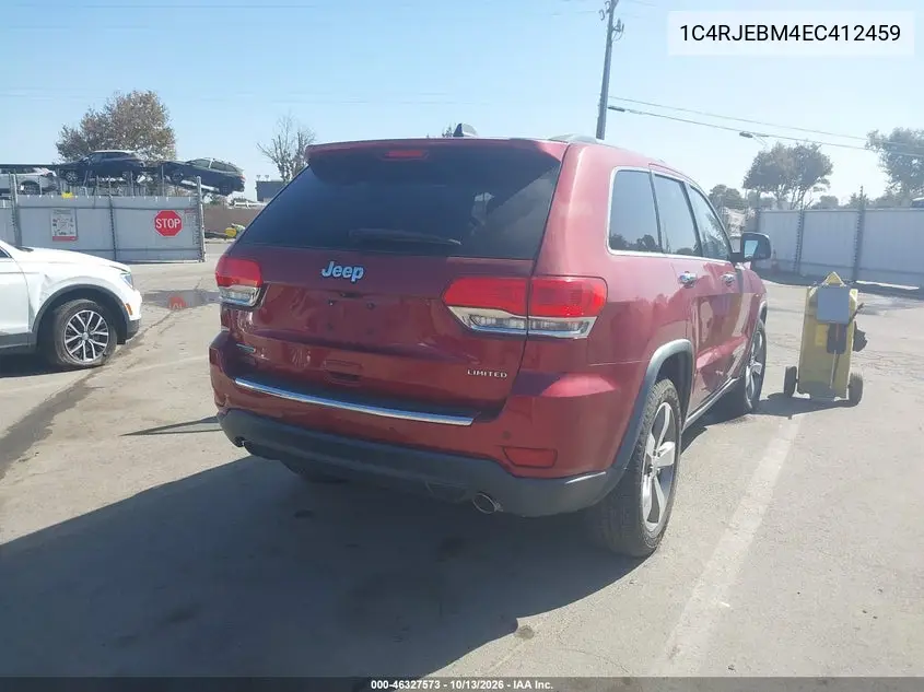 2014 JEEP GRAND CHEROKEE VIN 1C4RJEBM4EC412459 — фото 4