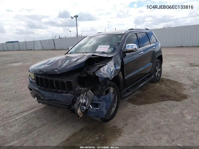 2014 JEEP GRAND CHEROKEE VIN 1C4RJEBG6EC133816 — фото 2