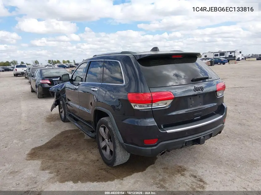 2014 JEEP GRAND CHEROKEE VIN 1C4RJEBG6EC133816 — фото 3